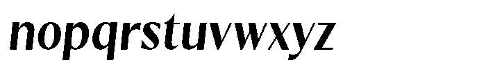 Kenisya Semi Bold Semi Condensed Italic Font LOWERCASE