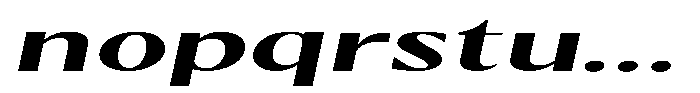 Kenisya Semi Bold Ultra Expanded Italic Font LOWERCASE