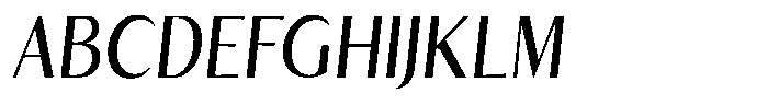 Kenisya Semi Condensed Italic Font UPPERCASE