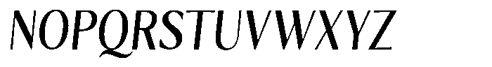 Kenisya Semi Condensed Italic Font UPPERCASE
