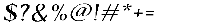 Kenisya Semi Expanded Italic Font OTHER CHARS
