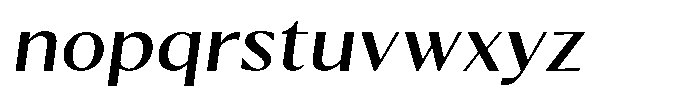 Kenisya Semi Expanded Italic Font LOWERCASE