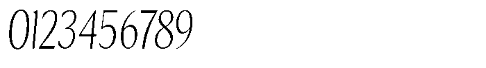 Kenisya Thin Condensed Italic Font OTHER CHARS