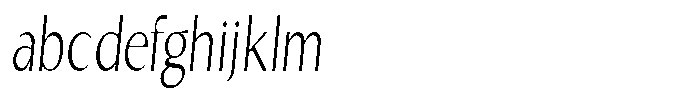 Kenisya Thin Condensed Italic FONT
