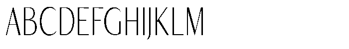 Kenisya Thin Condensed Font UPPERCASE