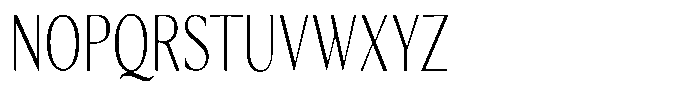 Kenisya Thin Condensed Font UPPERCASE