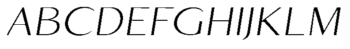 Kenisya Thin Expanded Italic Font UPPERCASE