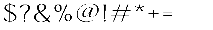 Kenisya Thin Expanded Font OTHER CHARS