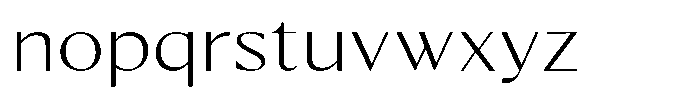Kenisya Thin Expanded Font LOWERCASE
