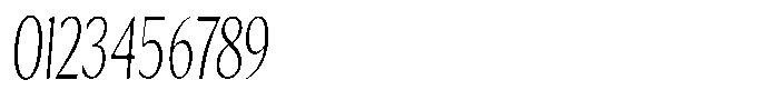 Kenisya Thin Extra Condensed Italic Font OTHER CHARS