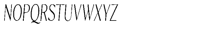 Kenisya Thin Extra Condensed Italic Font UPPERCASE