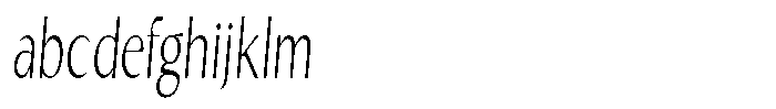 Kenisya Thin Extra Condensed Italic FONT