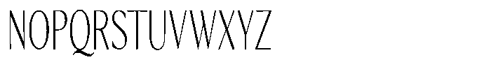 Kenisya Thin Extra Condensed Font UPPERCASE
