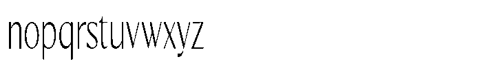 Kenisya Thin Extra Condensed Font LOWERCASE