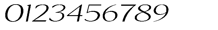 Kenisya Thin Extra Expanded Italic Font OTHER CHARS