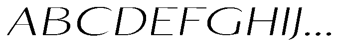 Kenisya Thin Extra Expanded Italic Font UPPERCASE