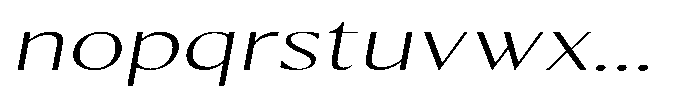 Kenisya Thin Extra Expanded Italic Font LOWERCASE