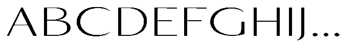 Kenisya Thin Extra Expanded Font UPPERCASE
