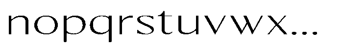 Kenisya Thin Extra Expanded Font LOWERCASE