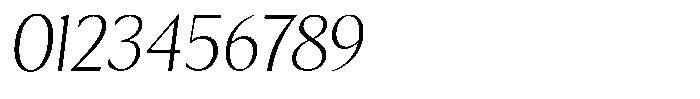 Kenisya Thin Italic Font OTHER CHARS