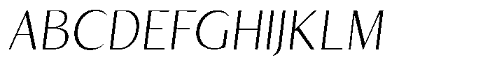Kenisya Thin Italic Font UPPERCASE