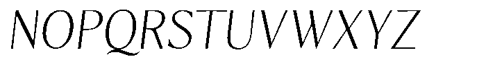 Kenisya Thin Italic Font UPPERCASE