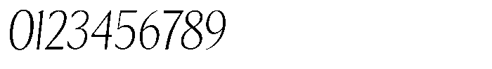 Kenisya Thin Semi Condensed Italic Font OTHER CHARS