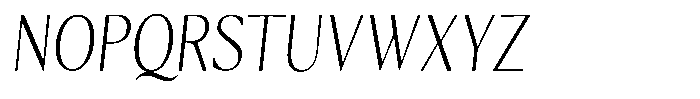 Kenisya Thin Semi Condensed Italic Font UPPERCASE