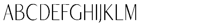 Kenisya Thin Semi Condensed Font UPPERCASE