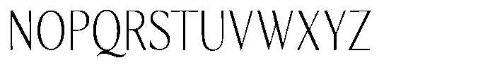 Kenisya Thin Semi Condensed Font UPPERCASE