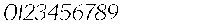 Kenisya Thin Semi Expanded Italic Font OTHER CHARS