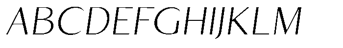 Kenisya Thin Semi Expanded Italic Font UPPERCASE