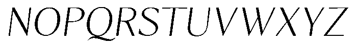 Kenisya Thin Semi Expanded Italic Font UPPERCASE