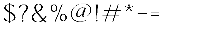 Kenisya Thin Semi Expanded Font OTHER CHARS