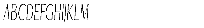 Kenisya Thin Ultra Condensed Italic Font UPPERCASE