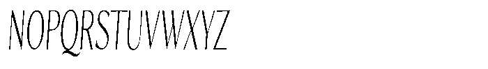 Kenisya Thin Ultra Condensed Italic Font UPPERCASE