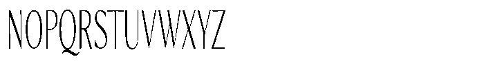 Kenisya Thin Ultra Condensed Font UPPERCASE