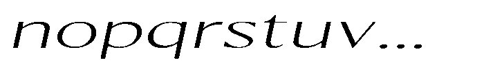 Kenisya Thin Ultra Expanded Italic Font LOWERCASE