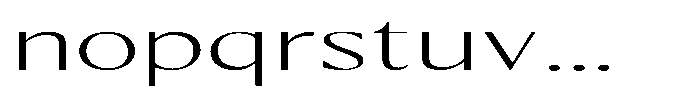 Kenisya Thin Ultra Expanded Font LOWERCASE