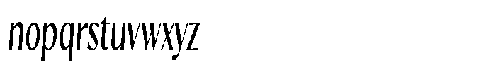 Kenisya Ultra Condensed Italic Font LOWERCASE