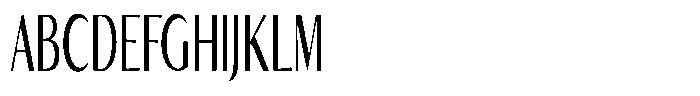 Kenisya Ultra Condensed Font UPPERCASE
