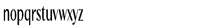Kenisya Ultra Condensed Font LOWERCASE