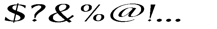Kenisya Ultra Expanded Italic Font OTHER CHARS