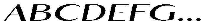 Kenisya Ultra Expanded Italic Font UPPERCASE