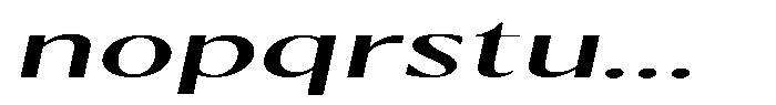 Kenisya Ultra Expanded Italic Font LOWERCASE