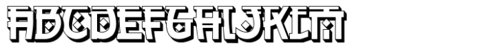 Kenjaku Extrude Font UPPERCASE