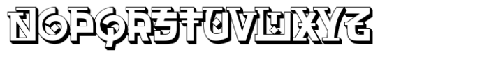 Kenjaku Extrude Font UPPERCASE