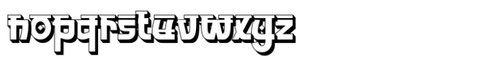 Kenjaku Extrude Font LOWERCASE