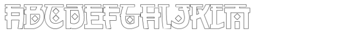 Kenjaku Outline Font UPPERCASE