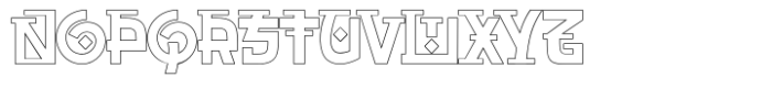 Kenjaku Outline Font UPPERCASE